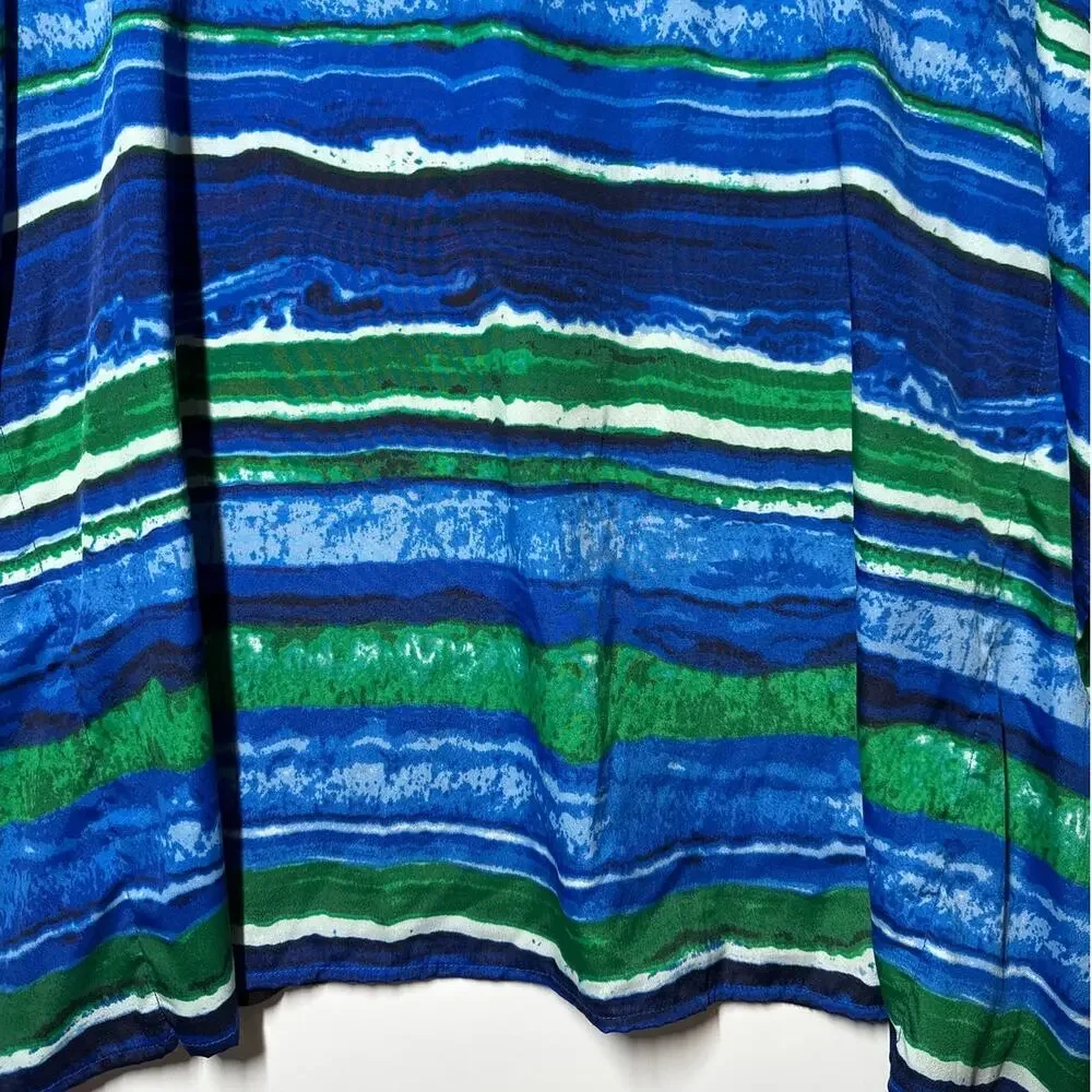 Michael Michael Kors Poncho Tunic Top with Split Sleeve Sz L Colorful Relaxed